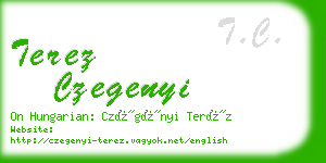 terez czegenyi business card
